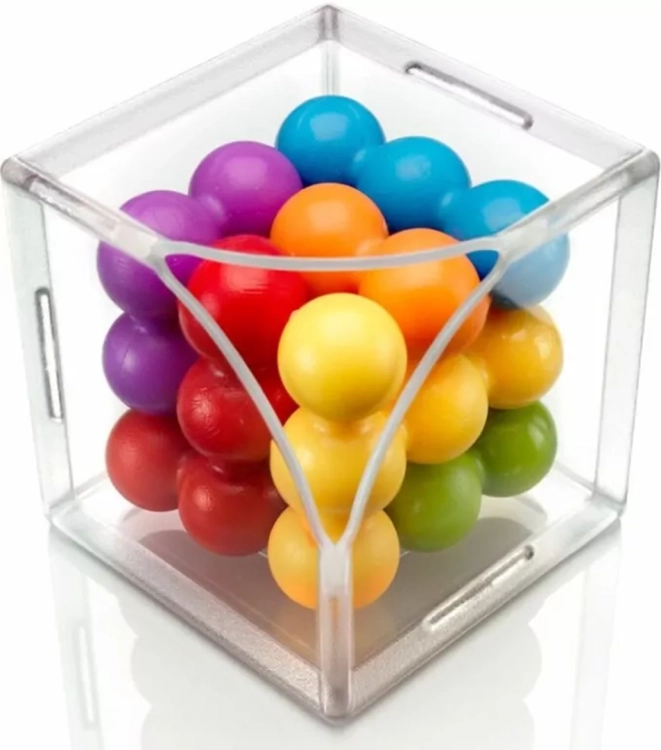 Gra logiczna Cube Puzzler Pro SmartGames – układanka 3D w przezroczystej kostce.