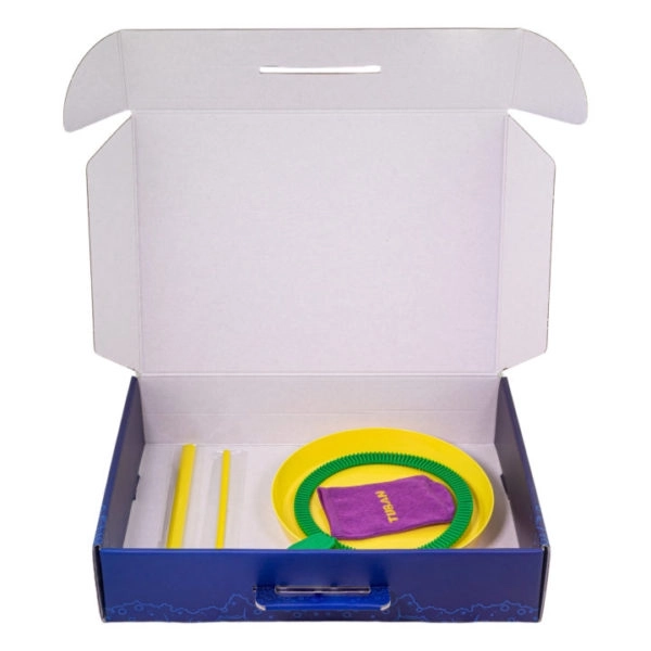 Bańkowe sztuczki TUBAN - zawartość zestawu na białym tle