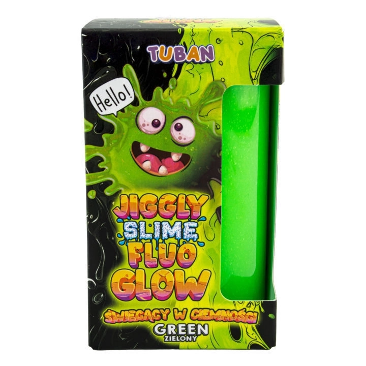 Opakowanie Jiggly Slime Fluo Glow 430 g – zielony slime w pudełku