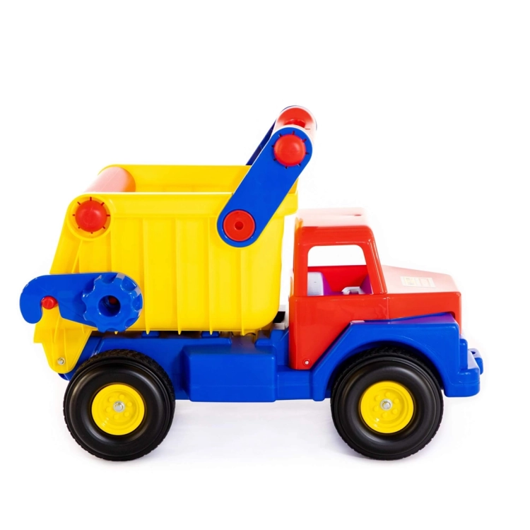 Kolorowa wywrotka Polesie z uchwytem w pozycji neutralnej.