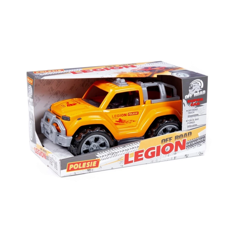 Zabawka Samochód Legion pomarańczowy Polesie w opakowaniu z napisem Off Road.
