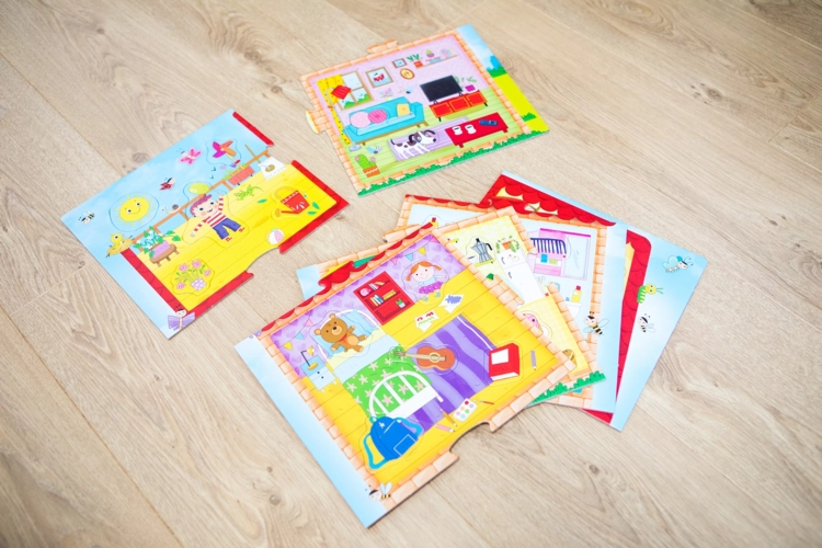 Puzzle przedstawiające wnętrze domu
