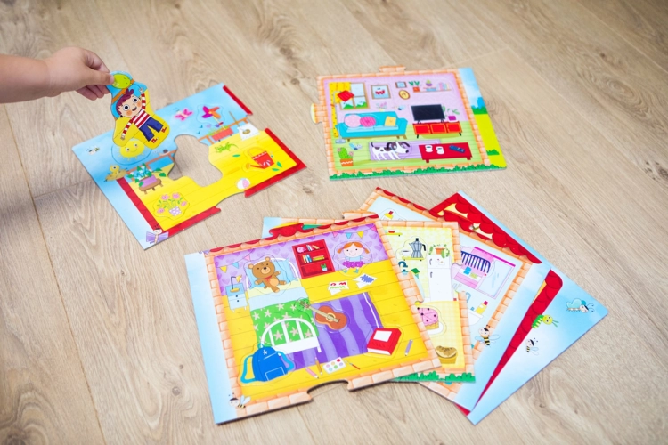Puzzle przedstawiające wnętrze domu