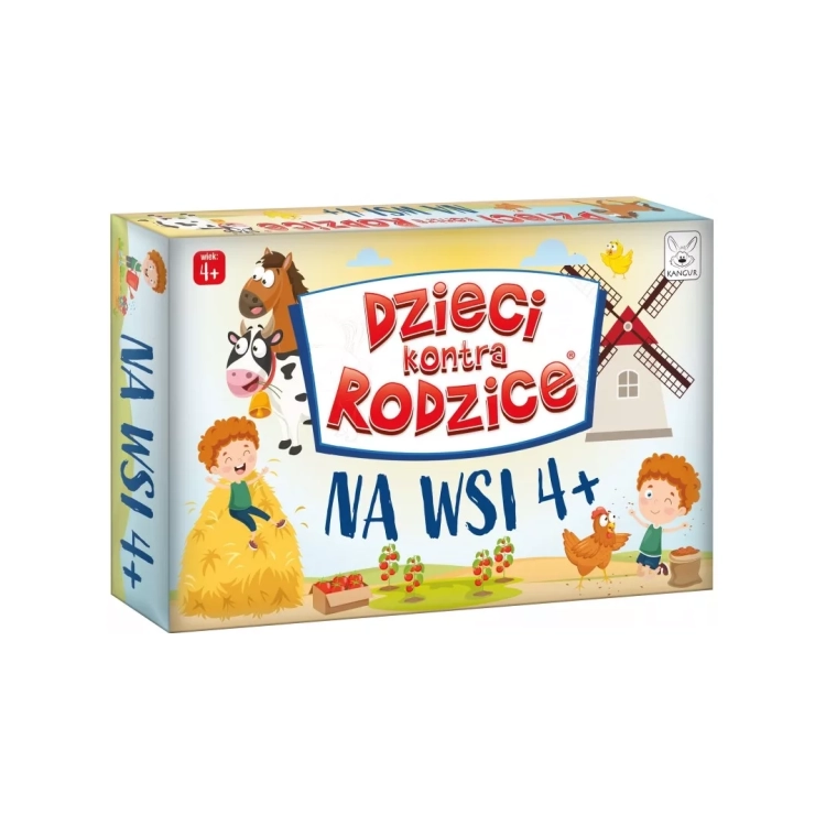 Opakowanie gry karcianej Dzieci kontra Rodzice Na wsi – Kangur 4+