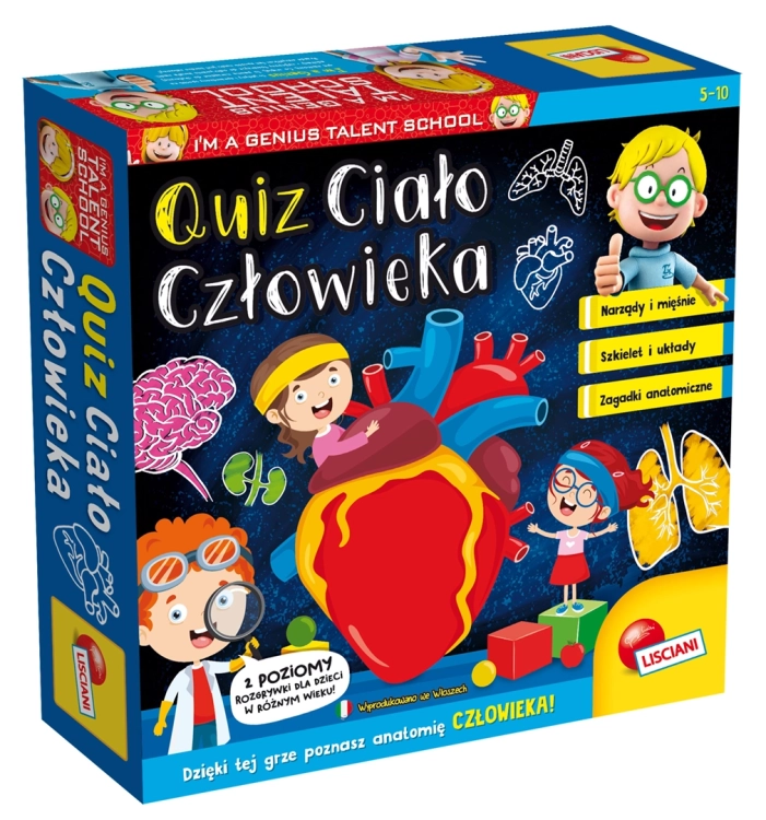 Gra edukacyjna Quiz Ciało Człowieka Lisciani – pudełko