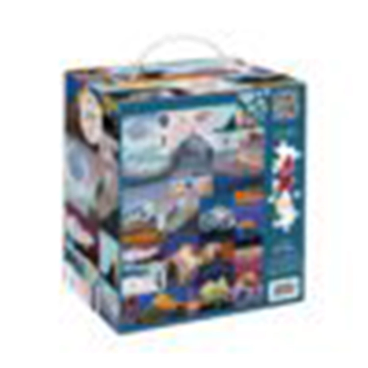 Tylna strona opakowania puzzli Puzzlove góry 8000 m n.p.m. z prezentacją ilustracji