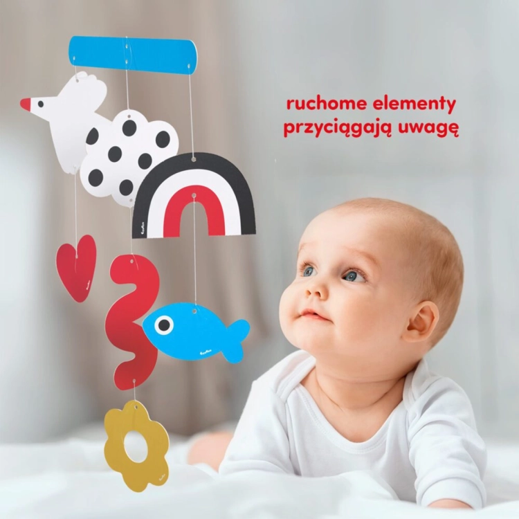 Mobil z zestawu Duży starter malucha CzuCzu przyciąga wzrok dziecka