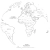 czarno-biały globus z konturami państw do kolorowania – widok płaski, Akson