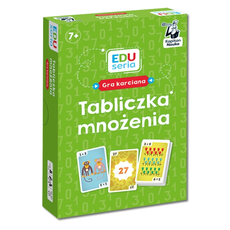 Pudełko gry EDUseria Tabliczka mnożenia – Kapitan Nauka 7+