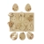 Drewniane puzzle Sounds Wood przedstawiające zwierzęta i ich jajka.