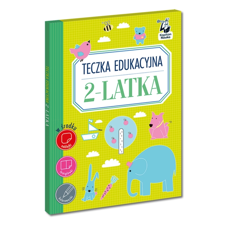 Teczka edukacyjna 2-latka Kapitan Nauka – okładka zestawu edukacyjnego