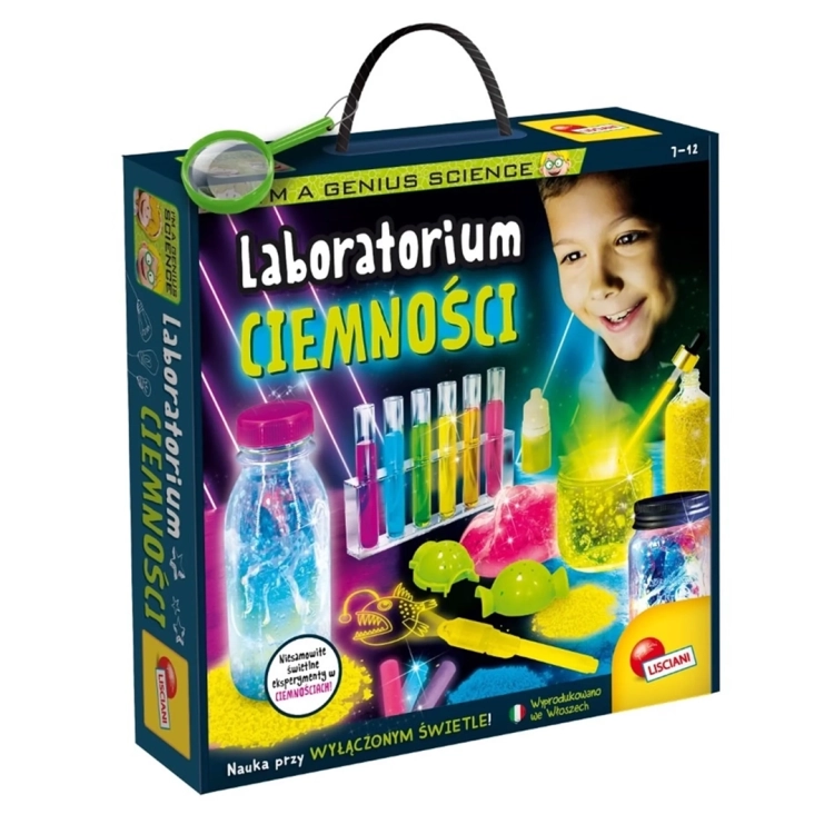 opakowanie zestawu naukowego Mały Geniusz Laboratorium ciemności z elementami świetlnymi