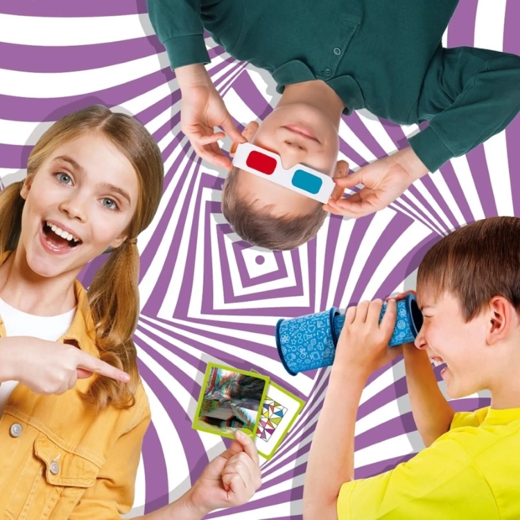 Kolorowe i czarno-białe tarcze do eksperymentów optycznych – Lisciani