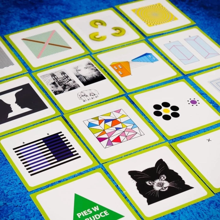 Karty z iluzjami optycznymi do eksperymentów w Laboratorium optyki