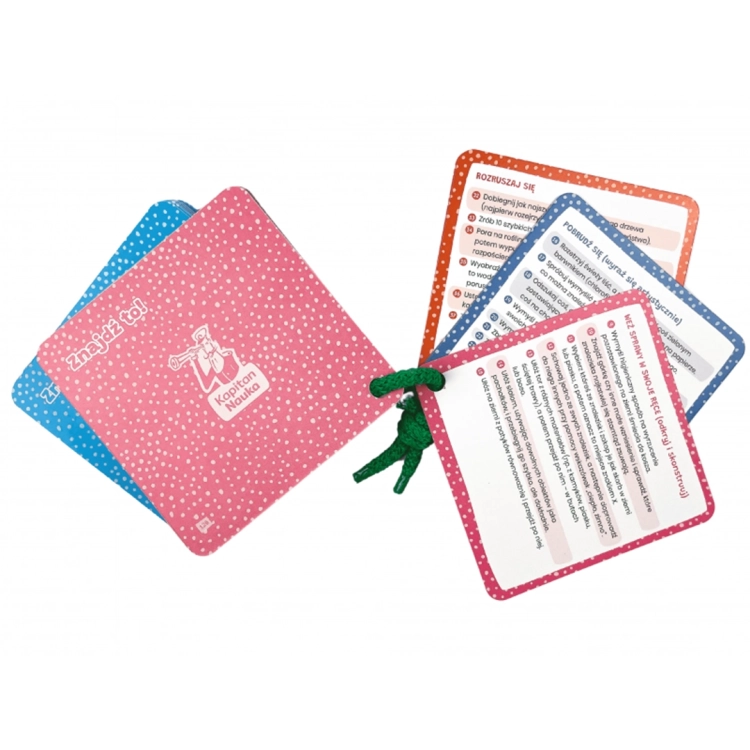 Zestaw kart ruchowych z gry Znajdź to! Na dworze Kapitan Nauka