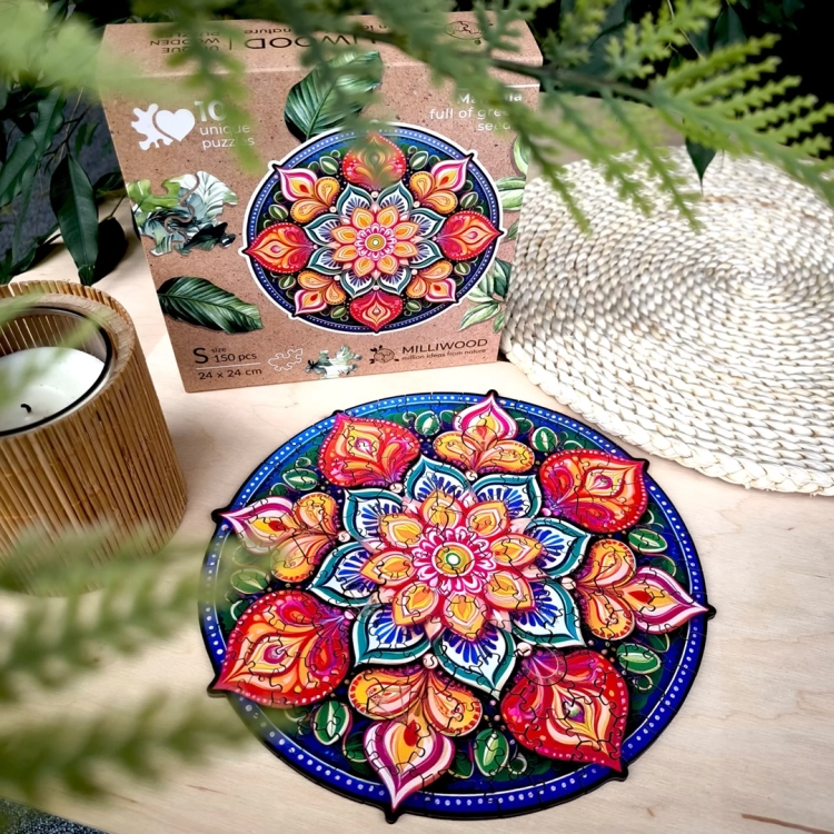 elementy puzzli mandala nadziei w kształcie symboli