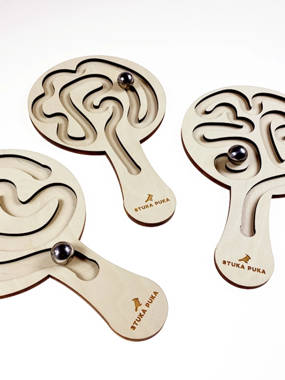 Trzy drewniane labirynty Sounds Wood