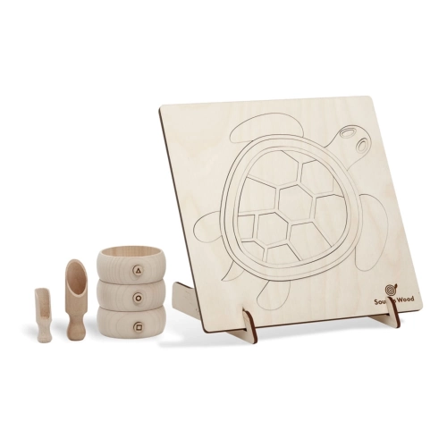 Zestaw puzzli Ktoś nas wsypał – żółw – puzzle edukacyjne – Sounds Wood