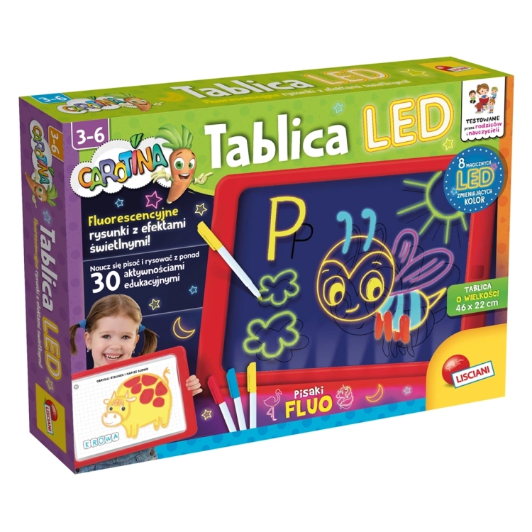 Opakowanie  Carotina Tablica LED od Lisciani 3+