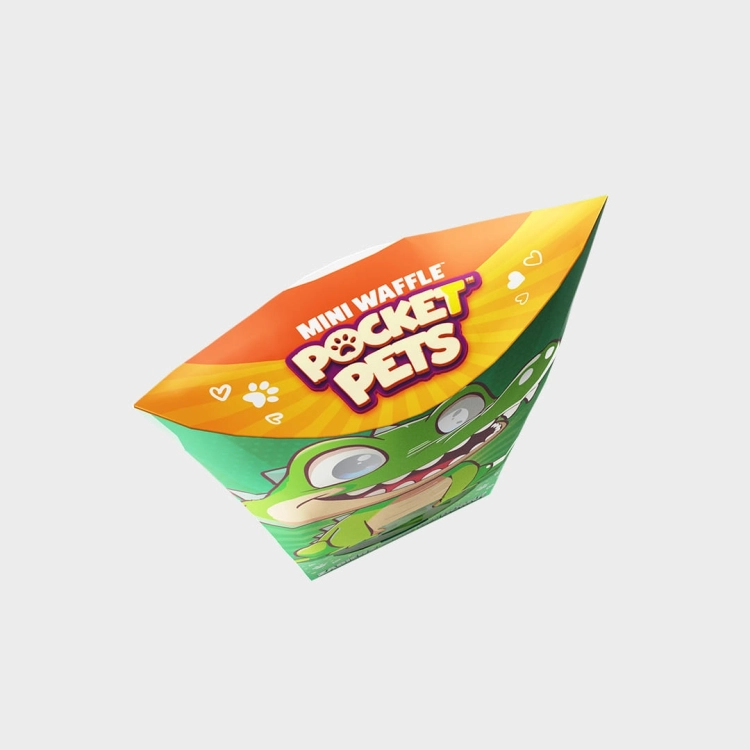 Klocki Marioinex Mini Waffle Pocket Pets Krokodyl, widok na zamknięcie opakowania.