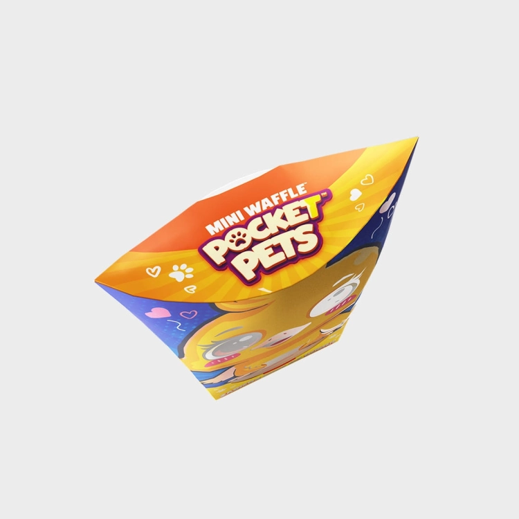 Klocki Marioinex Mini Waffle Pocket Pets Kaczuszka, widok z góry na złożone pudełko.