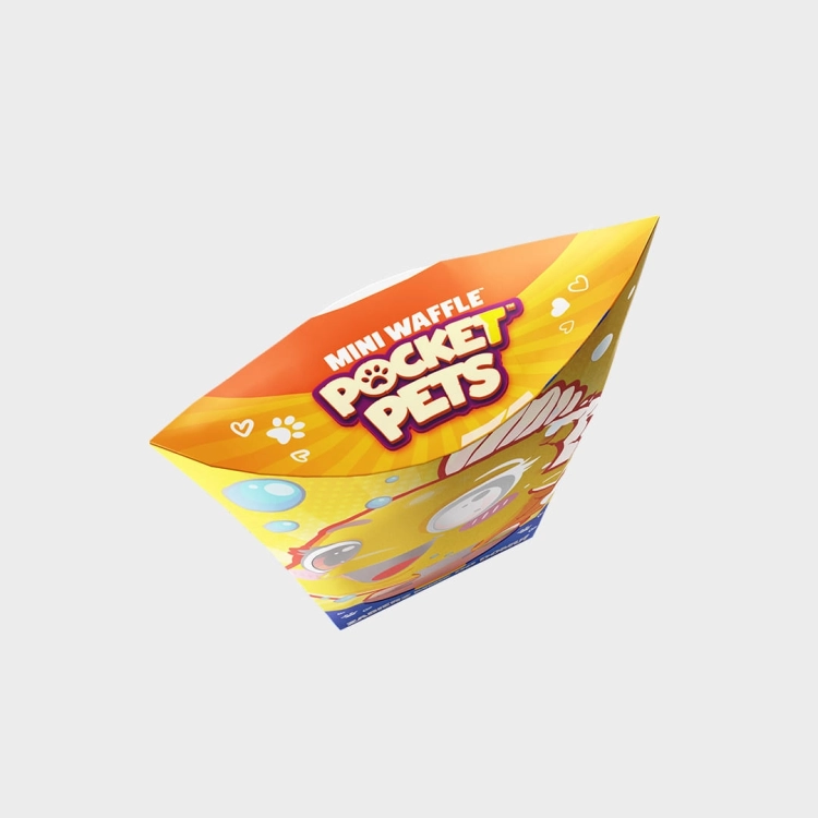 Klocki Marioinex Mini Waffle Pocket Pets Rybka, widok z góry na zamknięte pudełko.