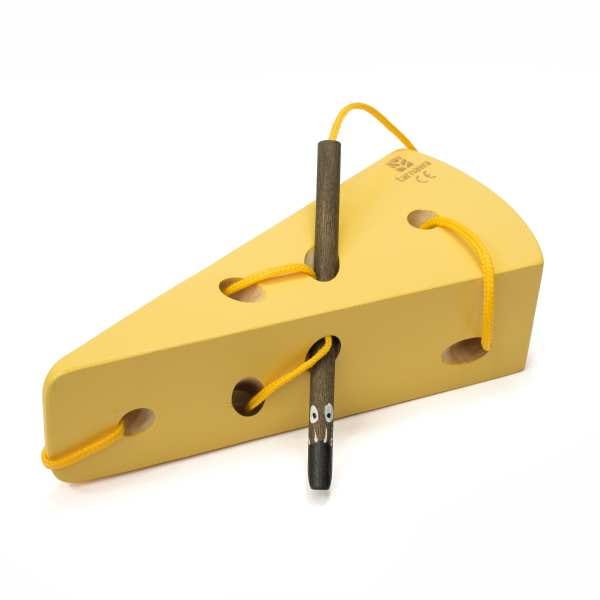 SZNUROWANY SEREK - drewniana zabawka zręcznościowa do przeplatania - Tarnawa 3+