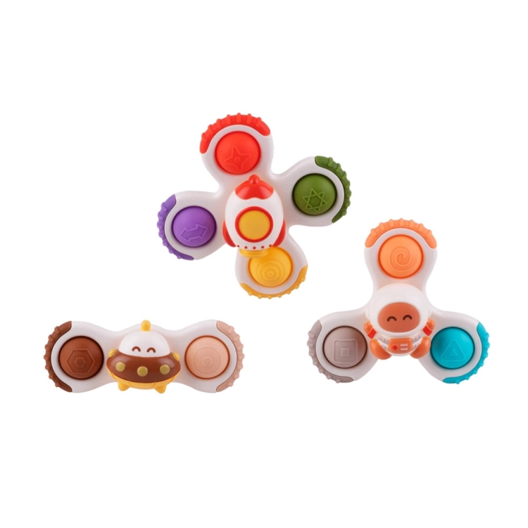 Kosmiczne Trio sensoryczne, zabawka w kształcie astronauty.