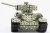 Metalowy model czołgu T-34-85 Alexander, widok z przodu.