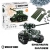 Metalcraft World of Tanks Sherman M4A3E8, opakowanie, złożony model i elementy do budowy.