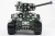 Złożony metalowy model czołgu Sherman M4A3E8 Alexander, widok z przodu.