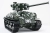 Metalowy model Sherman M4A3E8 Alexander, widok z przodu z logo World of Tanks.