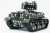 Złożony metalowy model czołgu Sherman M4A3E8, widok pod kątem na kadłub i wieżę.