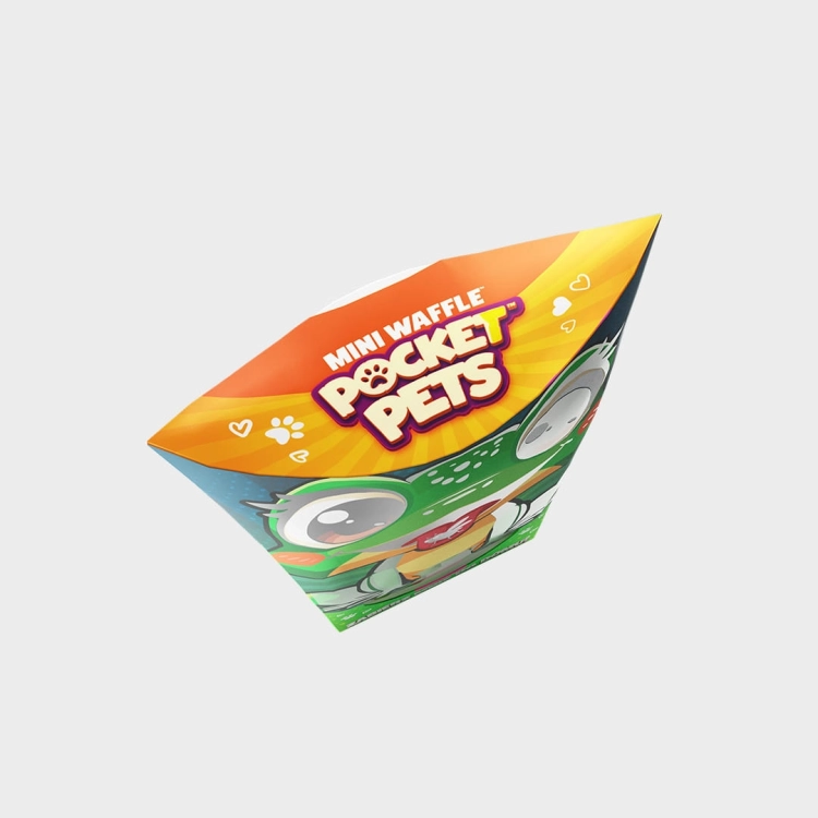 Klocki Marioinex Mini Waffle Pocket Pets Żaba, widok na górę opakowania.