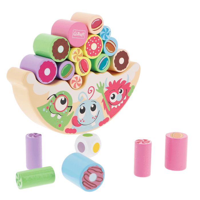 elementy gry zręcznościowej Łakocie w Locie Trefl.