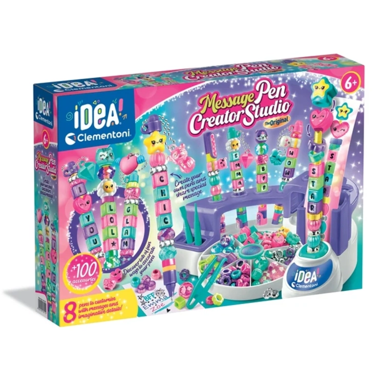 Fabryka Długopisów z Wiadomością Clementoni, opakowanie zestawu Message Pen Creator Studio.
