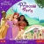 Opakowanie gry planszowej Disney The Princess Party z drewnianymi elementami: Tiana, Roszpunka, Ariel, Vaiana w zielonym otoczeniu, na dole oznaczenie 3+ i 2-4 graczy.