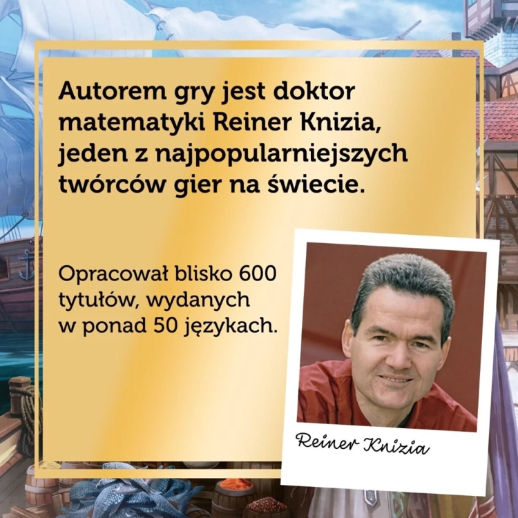 Portret Reinera Knizii – autora gry Kupcy i Żeglarze Trefl.