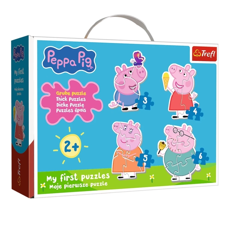Opakowanie puzzli Trefl Baby Moje pierwsze puzzle ze Świnką Peppą dla dzieci od 2 lat.