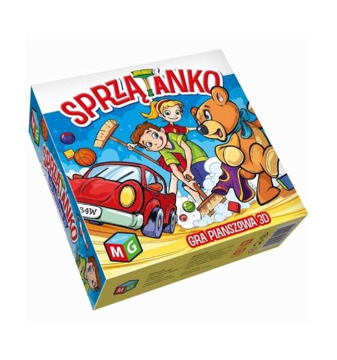 Gra edukacyjna Sprzątanko 3D Multigra – opakowanie kolorowej planszówki dla dzieci