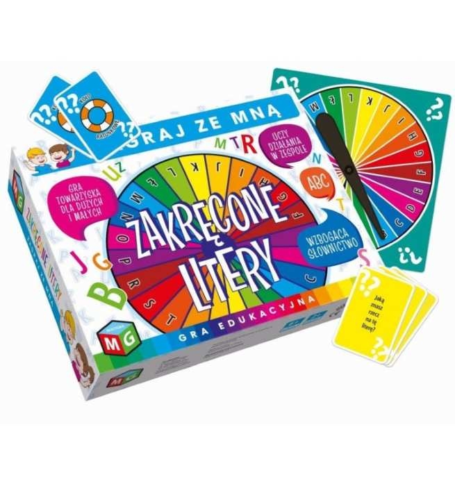 Zakręcone litery – gra edukacyjna dla dzieci 5+ ucząca alfabetu i logicznego myślenia