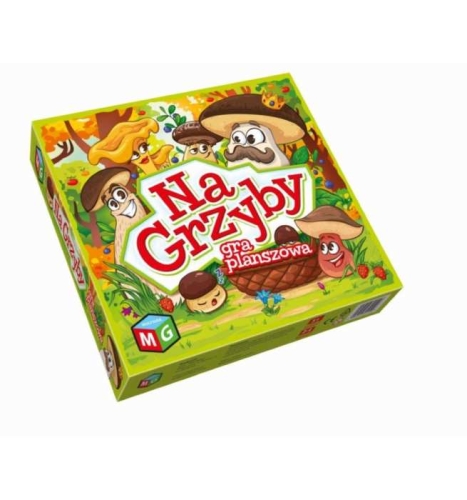 Gra planszowa Na grzyby Multigra – opakowanie gry edukacyjnej o grzybobraniu