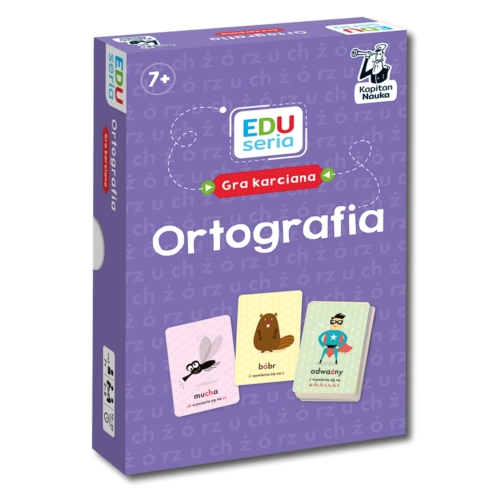Pudełko gry EDUseria Ortografia Kapitan Nauka dla dzieci od 7 lat.