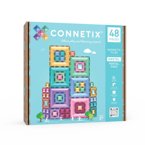 Opakowanie klocków magnetycznych Connetix Pastel Portal Pack 48 elementów