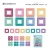 Zawartość zestawu Klocki magnetyczne Connetix Pastel Portal Pack 48 elementów