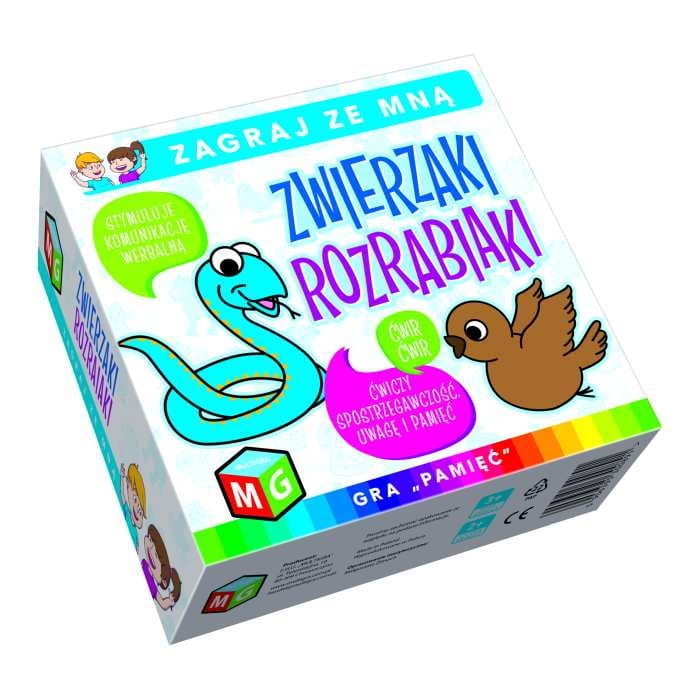 Zwierzaki rozrabiaki – opakowanie gry pamięciowej dla dzieci od 4 lat od Multigra