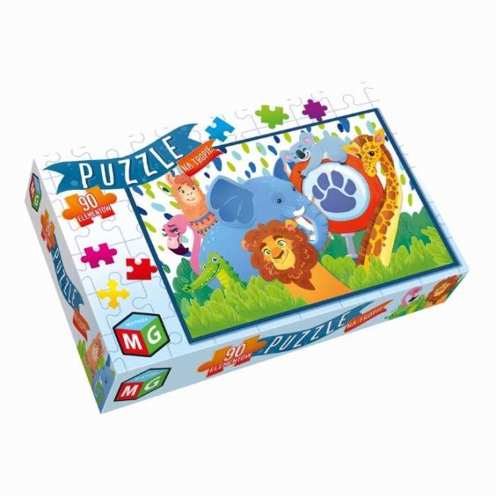 Opakowanie puzzli Na tropie 90 elementów – gra obserwacyjna Multigra