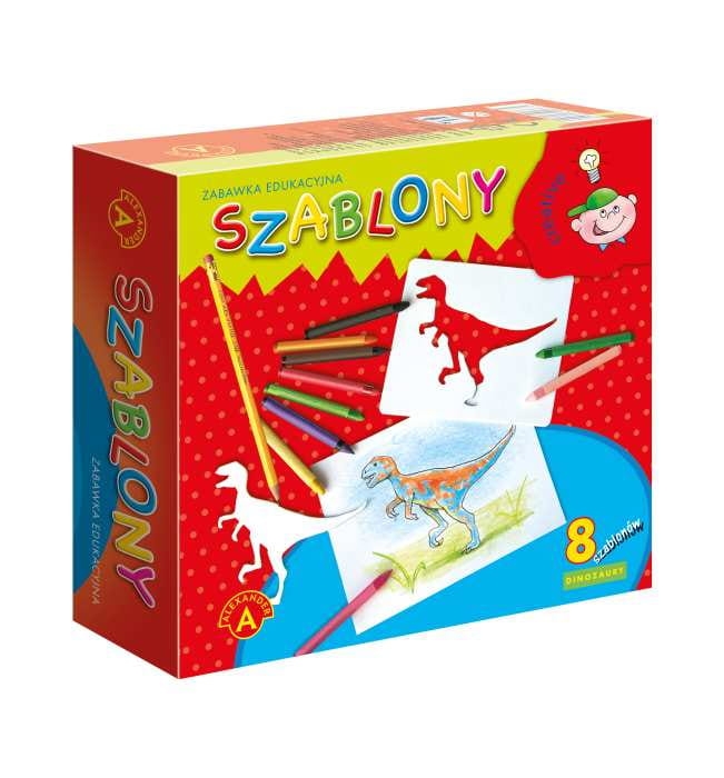 Szablony Dinozaury Alexander – zestaw kreatywny do rysowania dla dzieci.