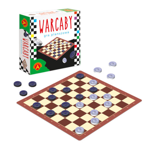 Klasyczna gra w warcaby w kompaktowym rozmiarze dla dzieci i dorosłych