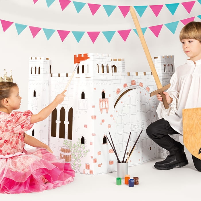 Wspaniały Tajemniczy Zamek - zabawka z kartonu do malowania - Tektorado 3+